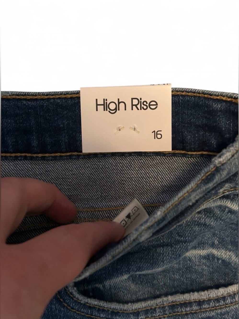 Sneak Peek Plus Size High Rise Dark Wash Cuffed Jeans - NWT - Picture 4 of 5